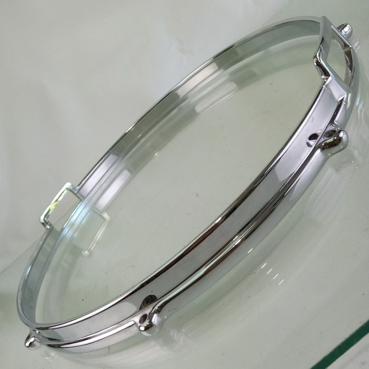 Premier 14" Die-Cast 8-Lug Snare Drum Resonant Rim/Hoop Chrome UK Vintage 50-60s — main photograph