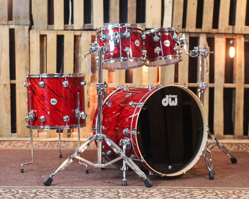 DW Collector's Maple 333 Twisted Red Lava Drum Set - 22,10,12,16 -  SO#1447459 image 1