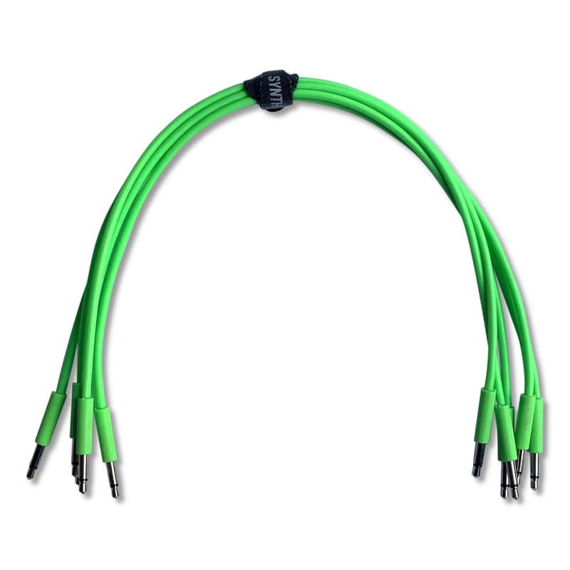 Super-Slim Eurorack Patch Cables (5 pack)-500cm / Green image 1