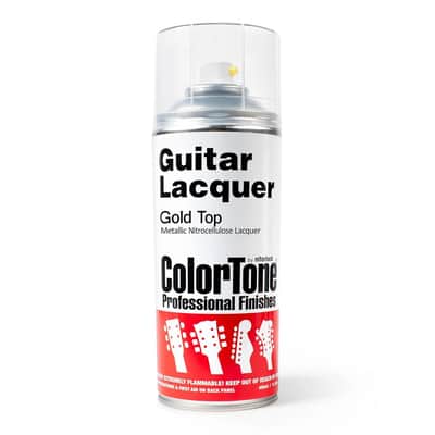 ColorTone Aerosol Guitar Lacquer Gold Top - Metallic Nitrocellulose Finish Spray image 2