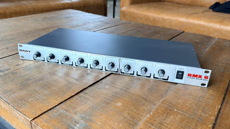 Nady RMX-6 Rackmount 6-Channel Microphone / Line Mixer 2010s - Silver image 1