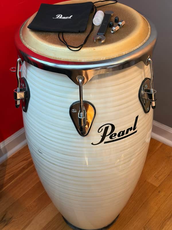 Pearl Havana Elite Series 11.75 inch Conga - Silver White Swirl image 1