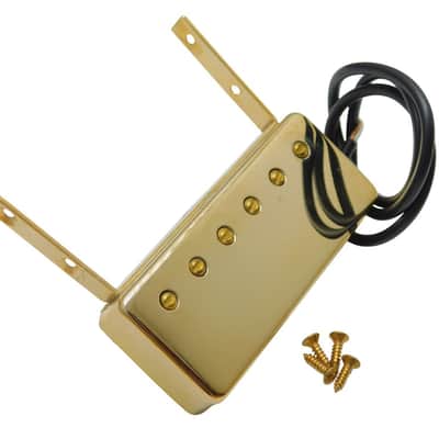 Artec Neck Mount Alnico 5 Gold Humbucker for Hollow Body Guitar Bild 3