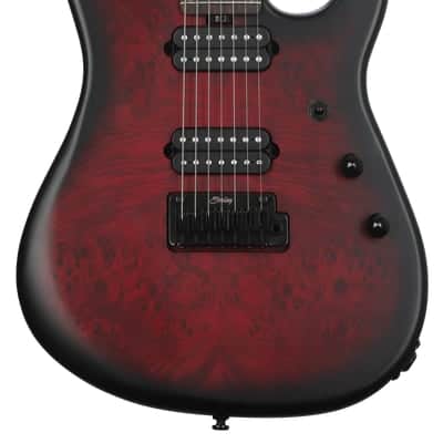 Sterling By Music Man Jason Richardson Signature Richardson 7 Electric Guitar - Dark Scarlet Burst Satin image 2