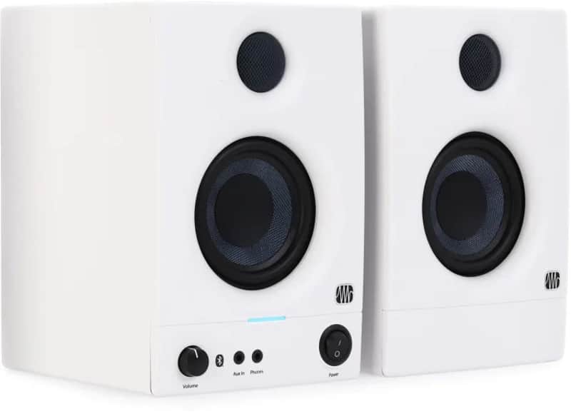 PreSonus ERIS 3.5BT 2nd Gen Powered Bluetooth Studio Monitors (White, Pair) - 3.5" image 1