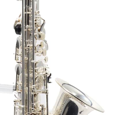 C.G. Conn Model CAS411S Alto Saxophone in Silver Plate SN AJ00324042 EXCELLENT image 4