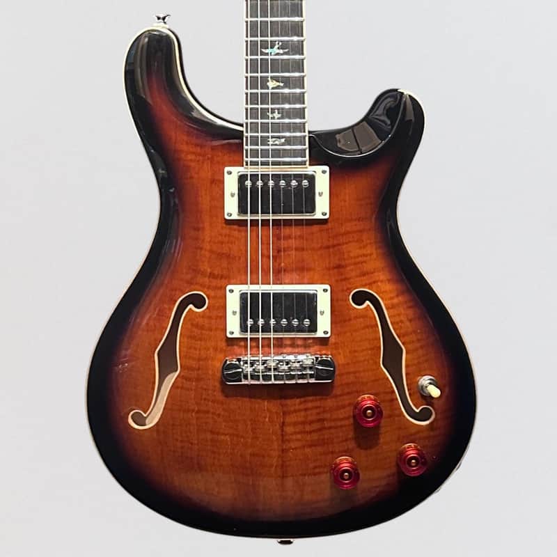 Paul Reed Smith PRS SE Hollowbody II Piezo Electric Guitar w/ Case - Black Gold Burst image 1