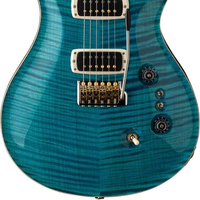 PRS Custom 24-08 10-Top Electric Guitar - Carroll Blue/Natural image 1
