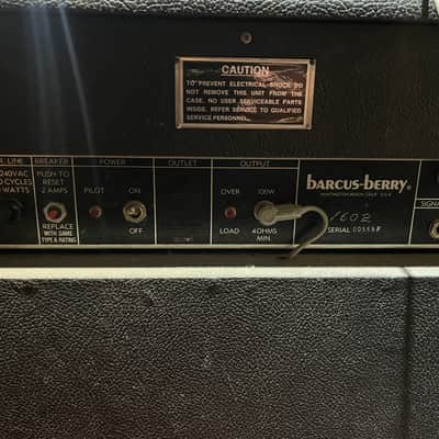 Vintage Barcus-Berry 1500A Preamp & 1602 Powered Speaker Cabinet (1977) – Rare Complete USA System image 5