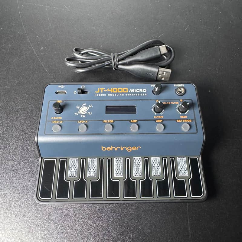 Behringer JT-4000 Micro 4-Voice Hybrid Modeling Synthesizer 2023 - Present - Blue / Black image 1