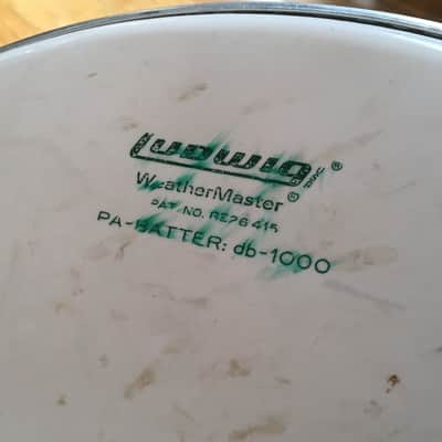 Vintage 1970s Ludwig Standard 16” Floor Tom Drum Head Drum Silver Dot Percussion image 3