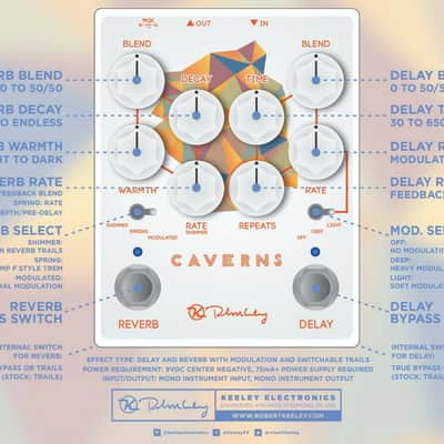 New - Keeley Caverns V2 Delay and Reverb Pedal image 5