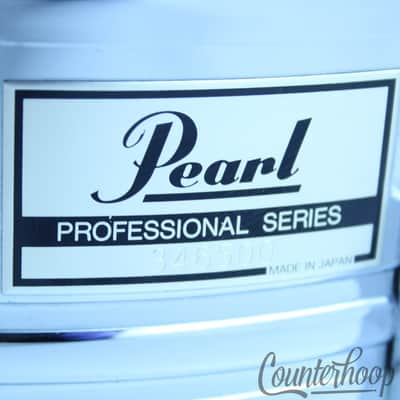 Pearl Professional 14x6.5"Snare Drum 10-Lug Heavy Steel+Super Hoops M-514D Japan image 2