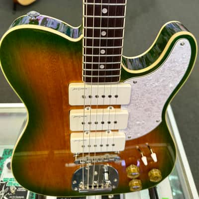 Vintage Revo Series Trio Electric with P90’s, Green Yellow Burst - Pre Owned image 7