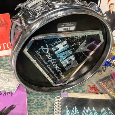 Hart Dynamics - Rick Allen's Def Leppard, 8" Trigger Hammered Chrome Trigger Pad (RA #2058) 2000s, With AUTOGRAPHED HEAD!! image 6