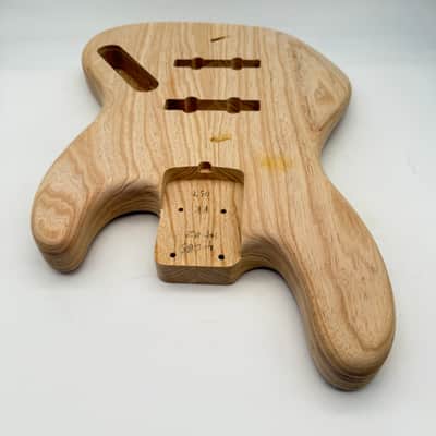 Jazz Bass Body 5-String Ash Unfinished 2-Piece Light Mint/New bb6504 image 3