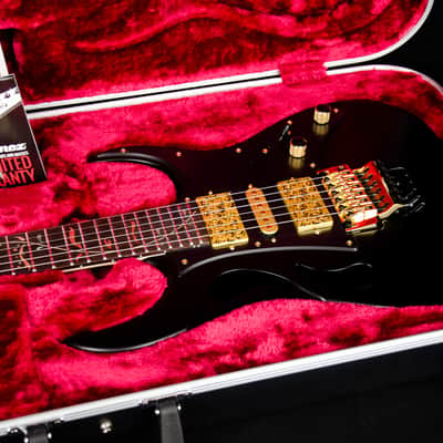 Ibanez Steve Vai Signature PIA3761 Electric Guitar - Onyx Black Surreal Black Dual Fade Gloss image 3