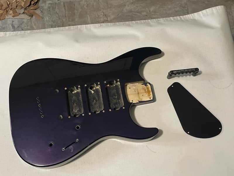 1990's Japan Jackson Professional Stealth HX Flat Top Purple Guitar Body Hard Tail image 1