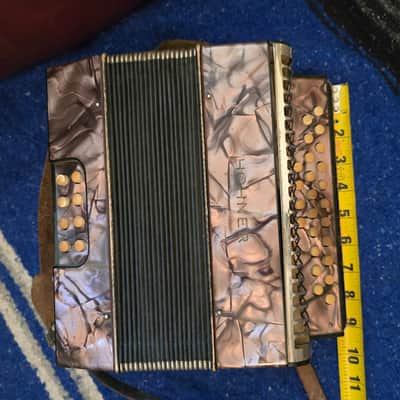 Vintage Hohner Liliput Club Diatonic Button Accordion Bb/Eb - A=440 Pitch - Mint Bellows w/ Original Case image 8