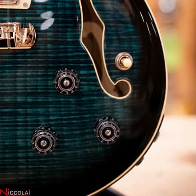 PRS SE Hollowbody II Piezo Peacock Blue Smokeburst image 9