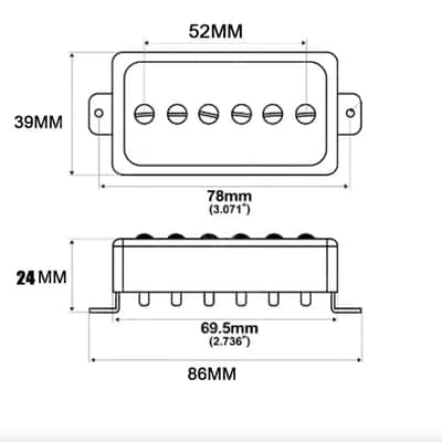White Pearl Neck and Bridge Guitar P90s Humbucker Pickups Set image 4