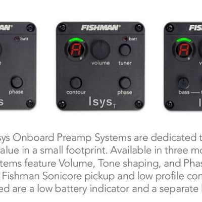 FISHMAN ISYS T PREAMP TUNER SYSTEM FOR ACOUSTIC GUITAR image 1