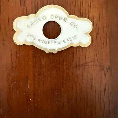 Vintage Camco L.A. Era Drum Badge, Outstanding Condition, Factory Original image 1