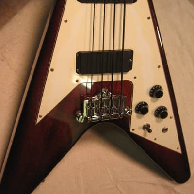 Gibson Epiphone FLYING V BASS GUITAR 1998 BROWN one off custom factory color, 51st & ONLY ONE made! image 17