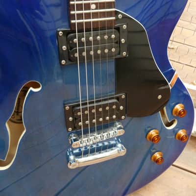 Oscar Schmidt OE-30 Delta King  Deep Blue Archtop image 6