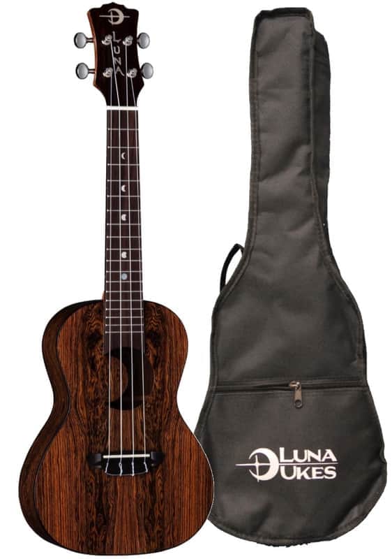 Luna Ukulele Crescent Caidie Concert Ukulele w/Bag, UKEEXCAIDIE image 1