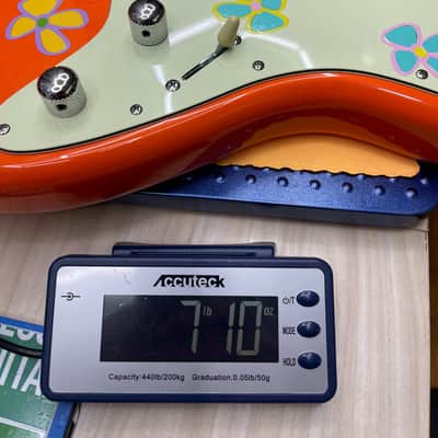 Schecter Nick Johnston "Thumper" FretWerx In-USA Setup and Fret Polish 2020's HSS - Orange w/ Custom Vinyl Flowers image 22