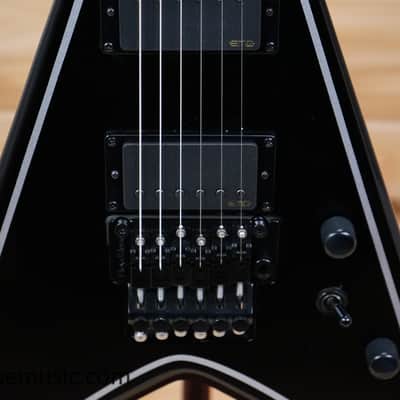 Schecter RavenDark V FR Abbath Signature - Black with Silver Pinstripes image 5