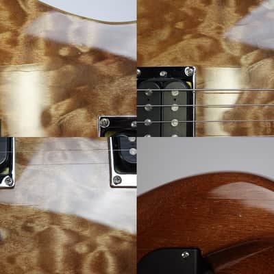 Vintage 2000 Brian Moore Custom Shop USA C55P Electric Guitar Upgraded with New Piezo, Synth and More, Natural, Highly Quilted Maple image 13