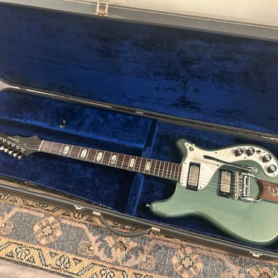 Vintage Epiphone Crestwood Custom 1964 Custom Color Pelham Blue Pacific Blue OHSC image 2