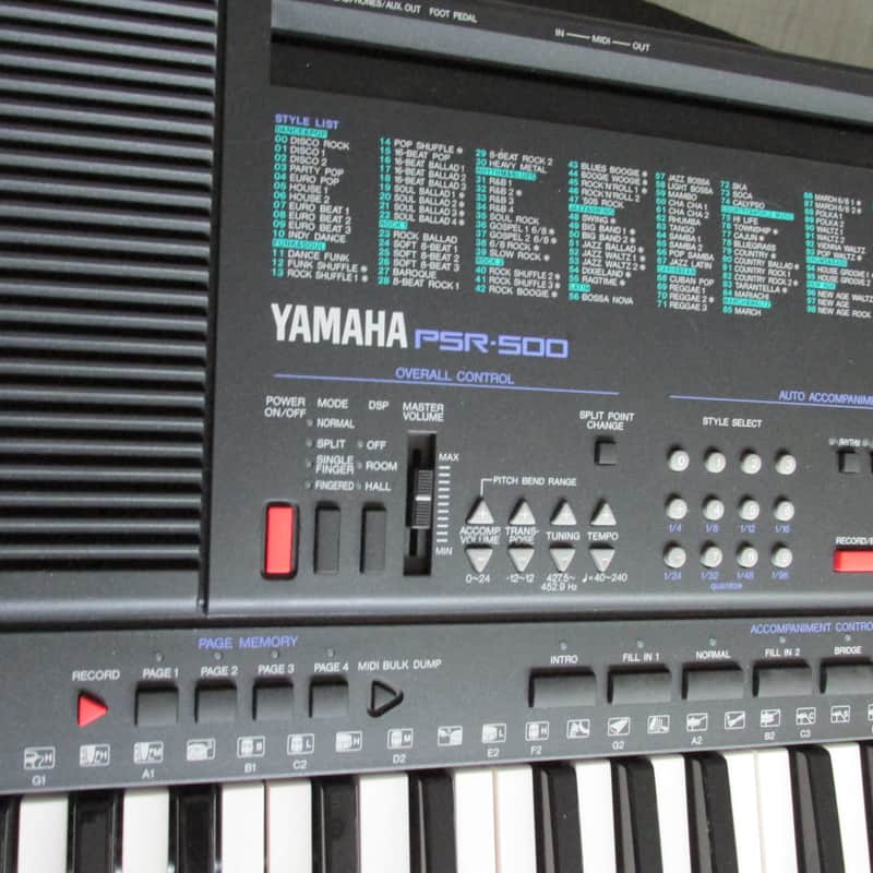 Yamaha PSR-500 Portatone Workstation Keyboard Piano Synth MIDI IN