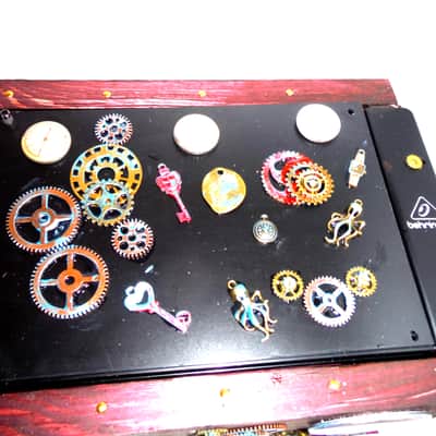 Synth Portal Steampunk Modular Powered Synthesizer-no modules 2025 - Wood/black & bronze image 17