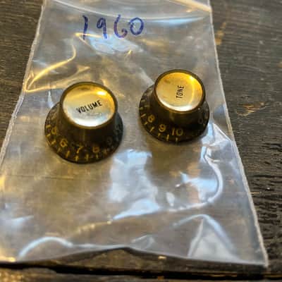Gibson les paul knobs 1vol 1tone 1960 - Black Gold insert image 1