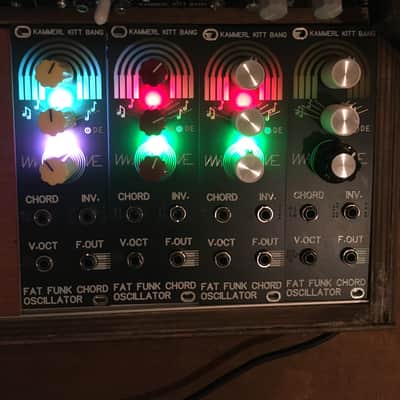 Kammerl / KITT BANG eurorack modular FFCO FAT FUNK Chord Oscillator 2021 Black with RED Knobs image 5
