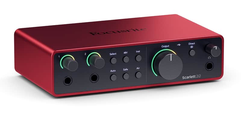Focusrite Scarlett 2i2 4th Gen Studio Recording USB Audio Interface+Software image 1