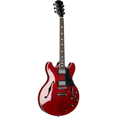 Sire Larry Carlton H7 Semi-hollowbody Electric Guitar, ST Red image 2