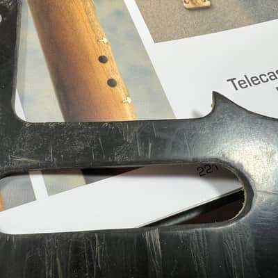 General Vintage Tone Blackguard 1950 - 1952 For Telecaster ®️pickguard phenolic paper bakelite heavy aged - Nitro image 4