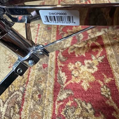 DW DWCP9900 9000 Series Heavy Duty Double-Braced Dual Tom Stand 2010s - Chrome image 4
