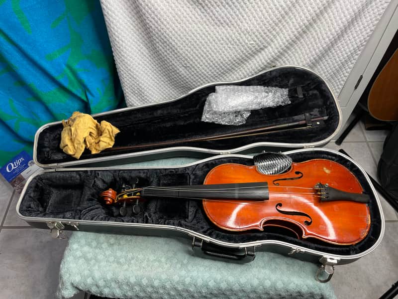 Vintage Violin Handmade By Otto Jos. Klier 1989 Label No. 10097 W/Case ~ Nice! image 1