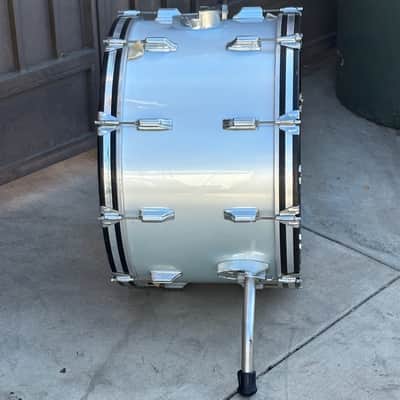 Vintage Rogers XP-8 Big R 24" Bass Kick Silver Mist Maple Shell for Drum Set image 6
