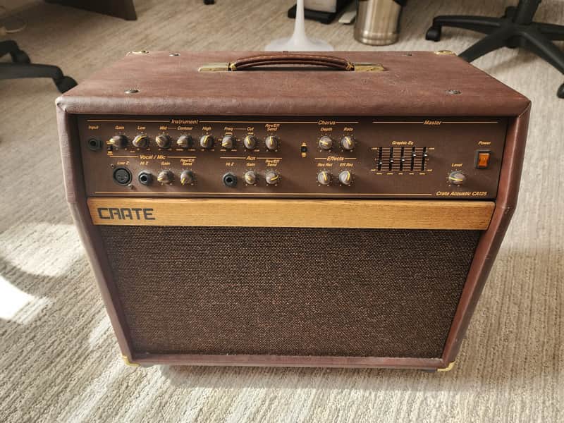 Crate CA125 125-Watt 2x8" Acoustic Guitar Combo with Tweeter 2000s - Brown image 1