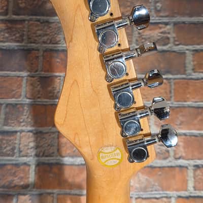 Vintage 1980s Hondo EVH Strat Copy Metallic Red/White Stripes Upgraded Tuners & Set Up image 16