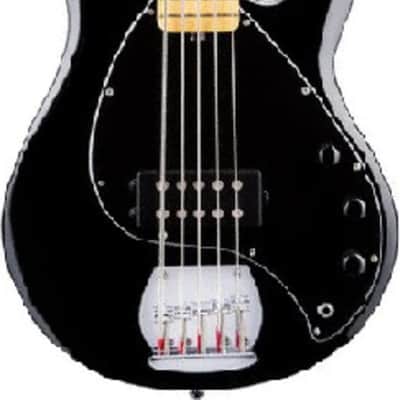 Sterling StingRay RAY5 5-String Bass Guitar, Maple Fingerboard, Black image 2