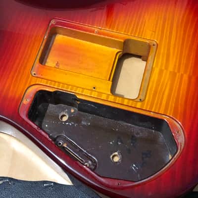 1989-91 Japan Charvel 375 Deluxe Exotic Flame Sunburst Guitar Body Floyd Ready image 10