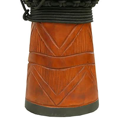 Toca Mahogany Wood Djembe Drum w/ 12" Goatskin Head - Hand Carved Diamond image 4