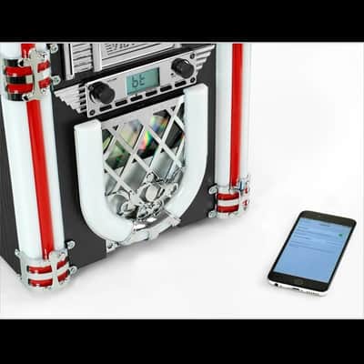 Victrola VJB-125 Retro Desktop Jukebox with CD Player, FM Radio and Bluetooth image 4